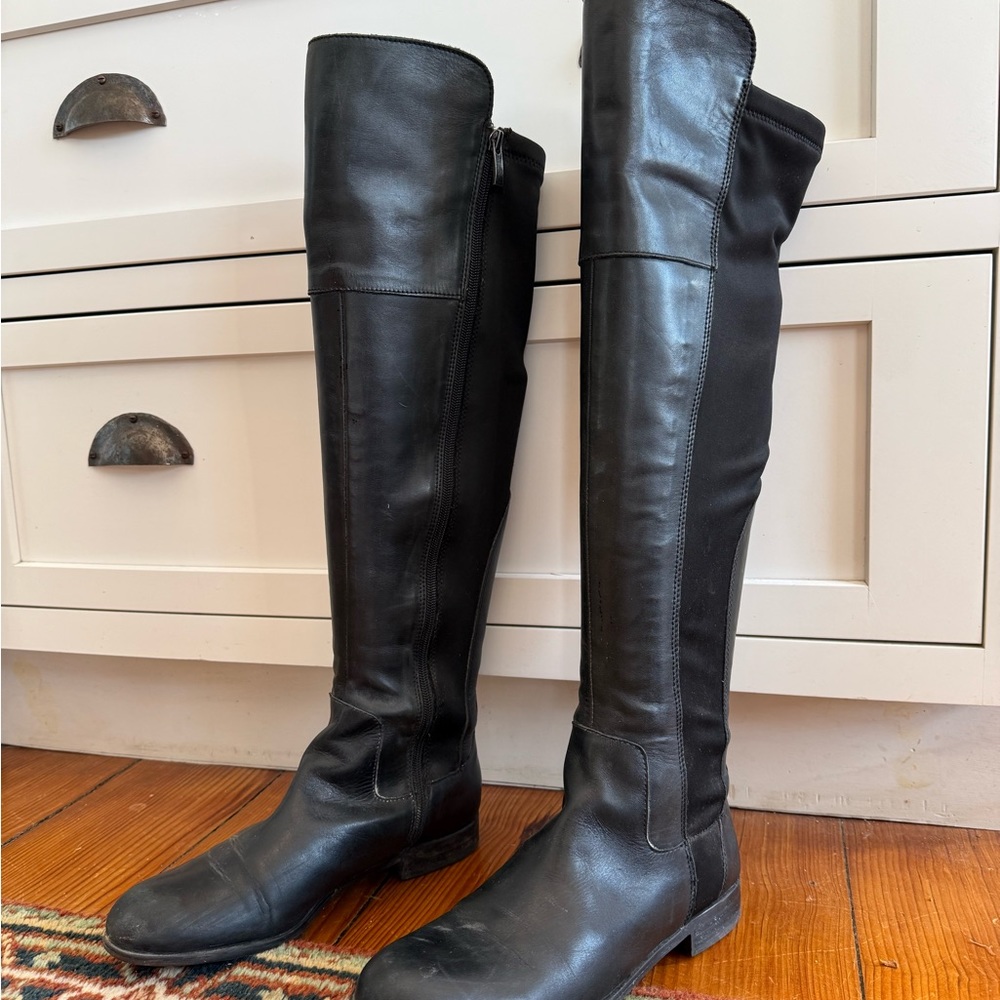 Franco Sarto Black Over the Knee Boots